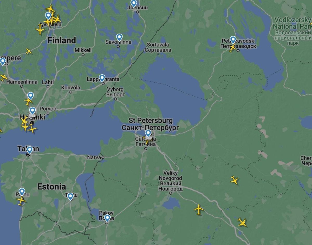 Скрин: Flightradar24