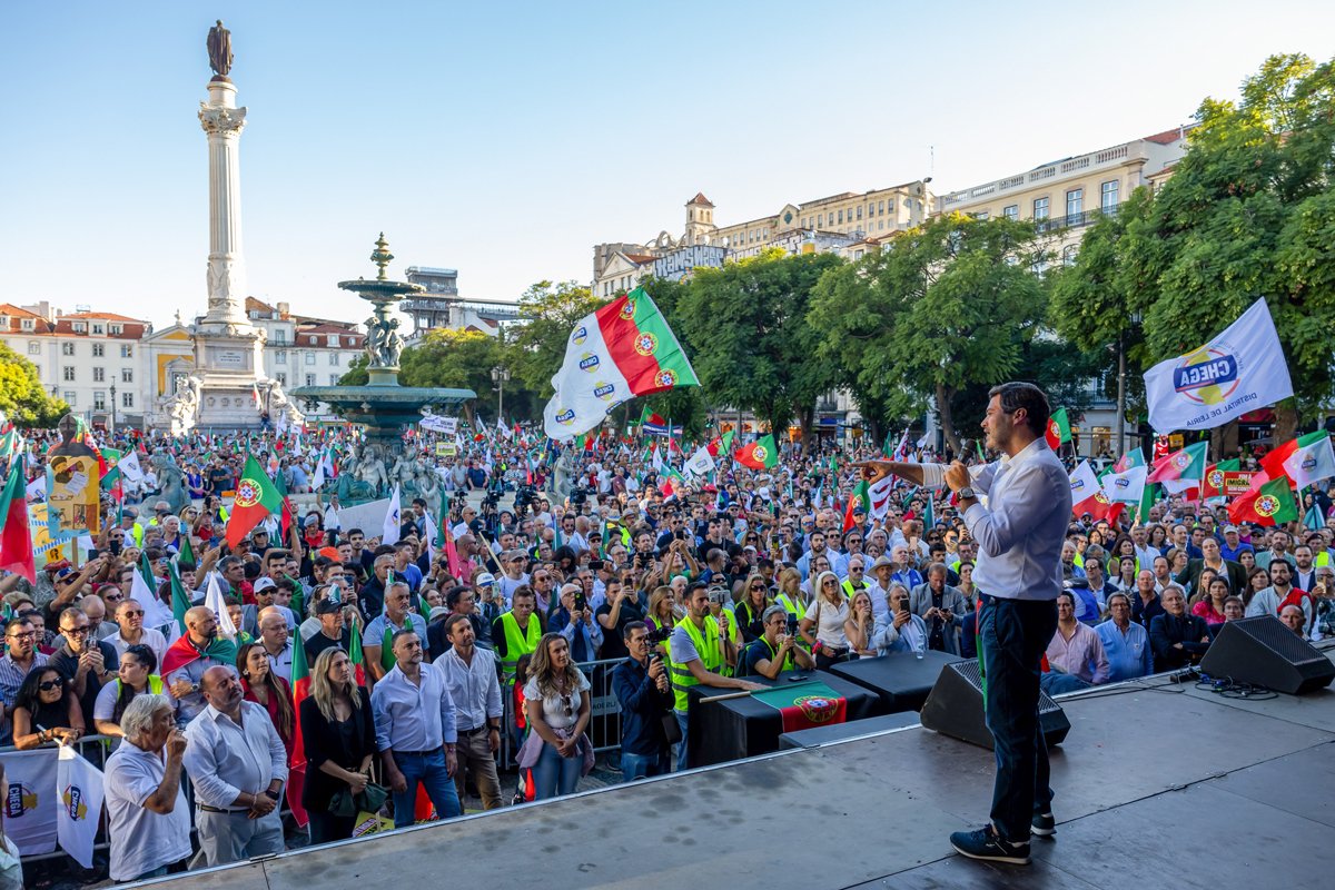 Митинг против неконтролируемой миграции, Лиссабон, Португалия, 29 сентября 2024 года. Фото: Jose Sena Goulao / EPA-EFE